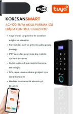 AC-100 Tuya Akıllı Parmak İzli Erişim Kontrol Cihazı IP67 - Smart Koresan