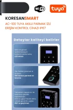 AC-100 Tuya Akıllı Parmak İzli Erişim Kontrol Cihazı IP67 - Smart Koresan