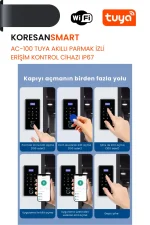 AC-100 Tuya Akıllı Parmak İzli Erişim Kontrol Cihazı IP67 - Smart Koresan