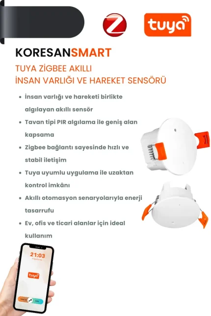 Tuya Zigbee Akıllı İnsan Varlığı ve Hareket Sensörü