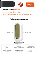 ZR100 Tuya Zigbee Akıllı Yağmur ve Su Kaçağı Sensörü