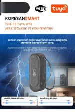 TSN-65 Tuya WiFi ve Zigbee Akıllı Sıcaklık ve Nem Sensörü IP65