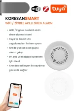 Tuya Wifi Zigbee Akıllı Siren Alarm - Smart Koresan