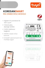 Mini Ikili Zigbee Tuya Role Anahtar Modulu Alttan