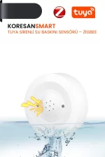 Tuya Sirenli Su Baskını Sensörü Zigbee damlama ve sızıntı uyarısı ekstra hassas akıllı sensör