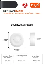 Tuya Sirenli Su Baskını Sensörü - Zigbee - Görsel 6