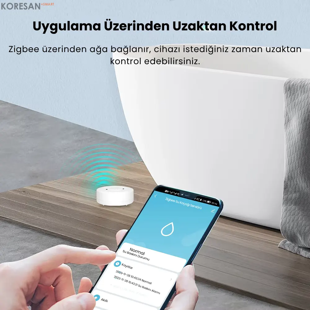 Tuya Sirenli Su Baskını Sensörü Zigbee uzaktan kontrol akıllı su kaçağı alarm sistemi