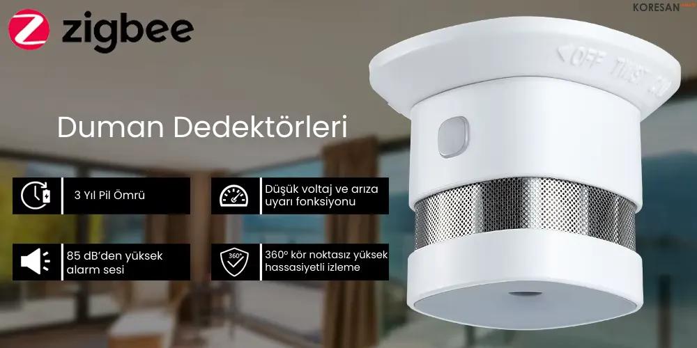 Tuya Zigbee 3.0 Akıllı Duman ve Yangın Alarmı