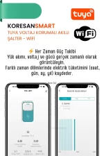 Tuya akıllı şalter ile gerçek zamanlı güç tüketimi izleme ve elektrik takibi ekran görüntüsü