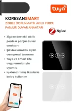 Zigbee Dokunmatik Akıllı Perde Panjur Duvar Anahtarı