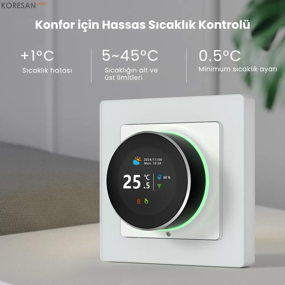 WiFi Knob Akıllı Termostat – Dokunmatik Kombi Kontrolü