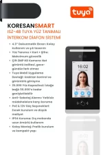 ISZ-4B Tuya Yüz Tanımalı İnterkom Diafon Sistemi