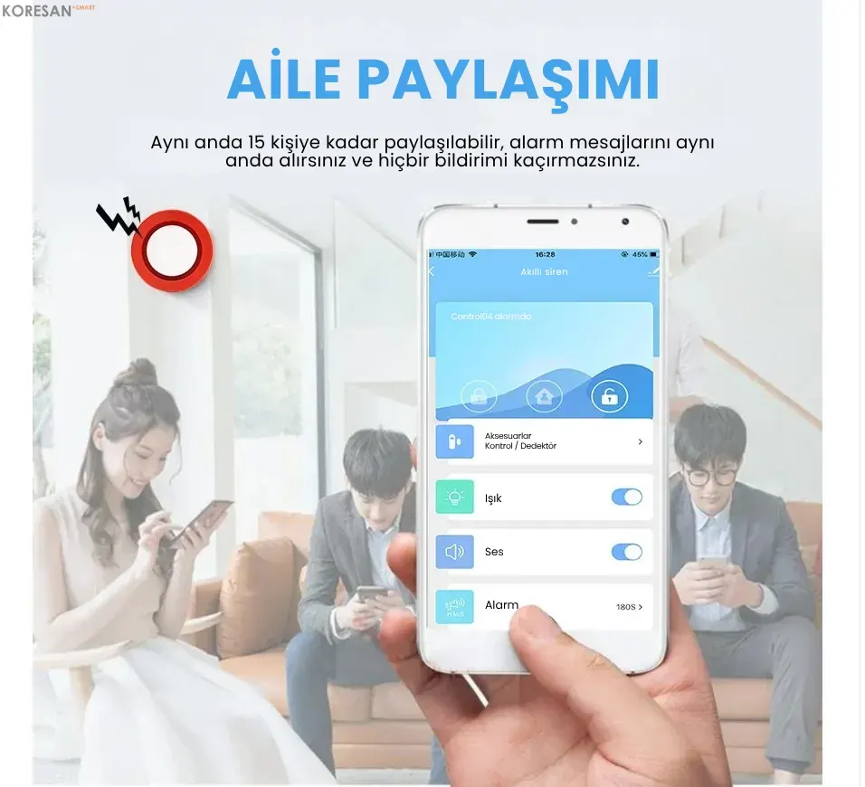 Tuya Akıllı Wifi Ev Kiti Güvenlik Alarm Seti