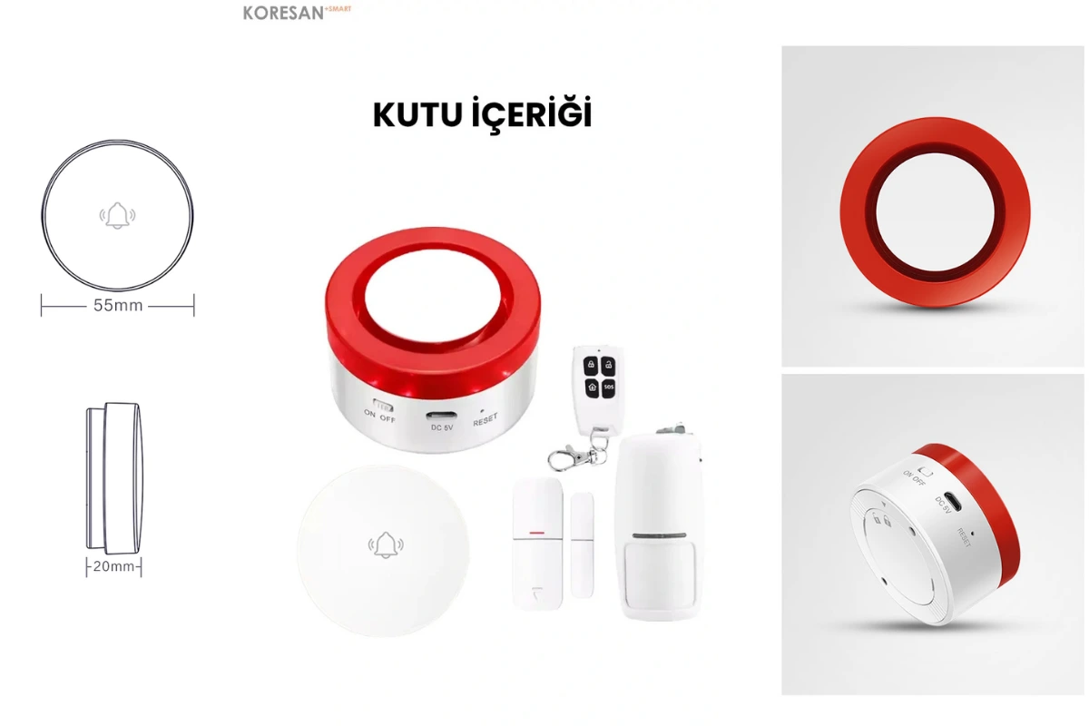 Tuya Akıllı Wifi Ev Kiti Güvenlik Alarm Seti