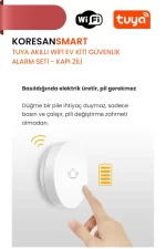 Tuya Akıllı Wifi Ev Kiti Güvenlik Alarm Seti Pilsiz Kapı Zili