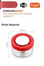 tuya akilli wifi ev kiti guvenlik alarm seti urun boyutu