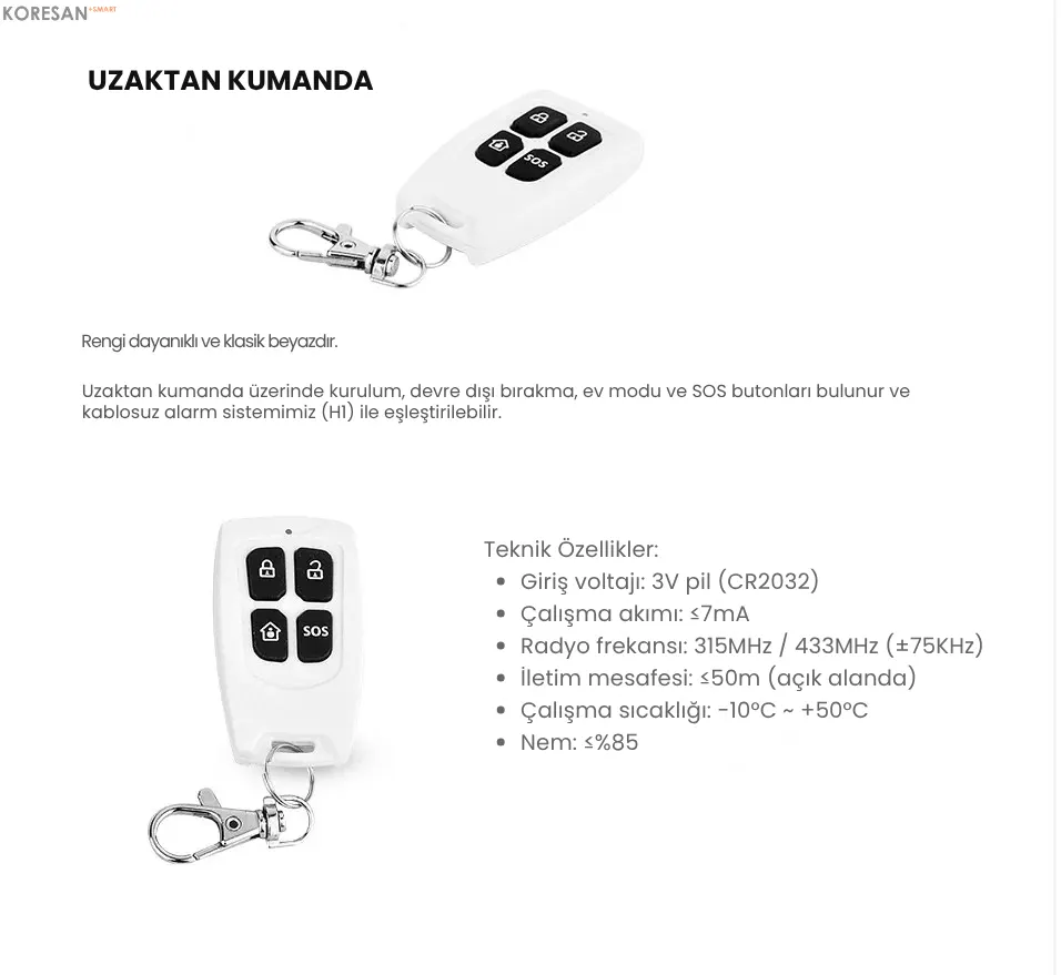 Tuya Akıllı Wifi Ev Kiti Güvenlik Alarm Seti