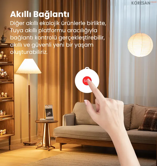 Tuya Zigbee Akıllı SOS Alarm Butonu – Acil Yardım Çağrı Cihazı