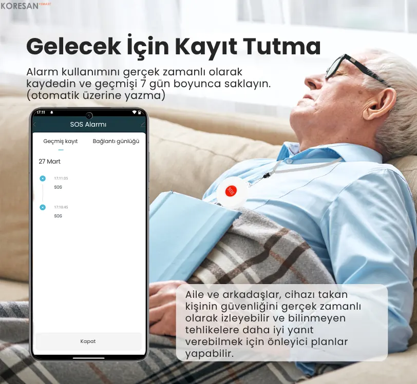Tuya Zigbee Akıllı SOS Alarm Butonu – Acil Yardım Çağrı Cihazı