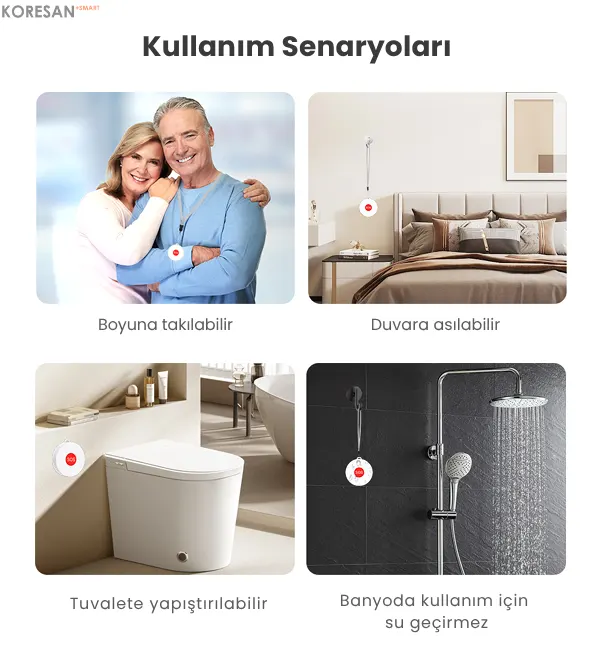 Tuya Zigbee Akıllı SOS Alarm Butonu – Acil Yardım Çağrı Cihazı