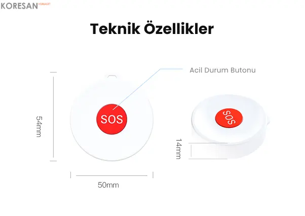Tuya Zigbee Akıllı SOS Alarm Butonu – Acil Yardım Çağrı Cihazı