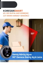 KD-100 Dijital Kapı Dürbünü 90° Geniş Açılı Lens
