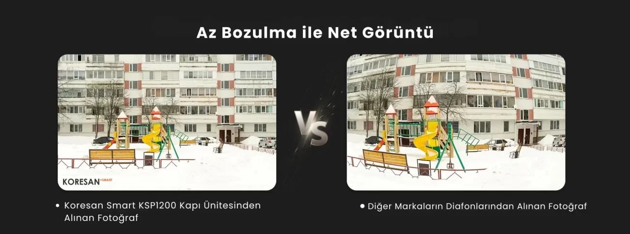 KSP1200 SIP Görüntülü Kapı İstasyonu Net Görüntü Karşılaştırma