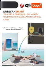 Tuya Akıllı Su Gaz Vanası – WiFi & Zigbee