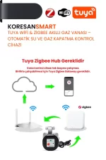 Tuya Akıllı Su Gaz Vanası – WiFi & Zigbee
