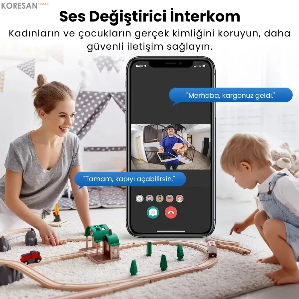 WiFi Akıllı Görüntülü Kapı Zili – Gece Görüşlü, Kablosuz Video Doorbell