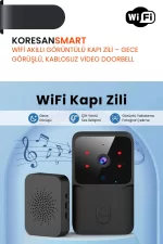 Tuya WiFi Akıllı Görüntülü Kapı Zili – Gece Görüşlü, Kablosuz - Görsel 6