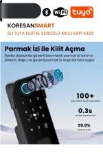 SL1 Tuya Dijital Sürgülü Akıllı Kapı Kilidi - Smart Koresan