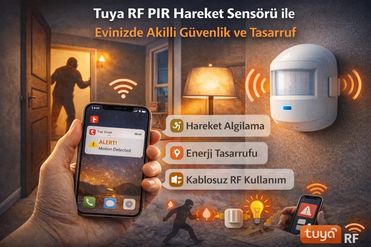 Tuya RF PIR Hareket Sensörü ile Evinizde Akıllı Güvenlik ve Tasarruf - Smart Koresan