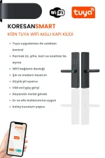 K10N Tuya WiFi Akıllı Kapı Kilidi uzaktan kontrol ve çoklu açma özellikli akıllı kilit