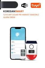 Tuya WiFi Solar PIR Hareket Sensörlü Alarm Sireni