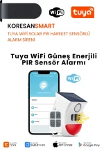 Tuya WiFi Solar PIR Hareket Sensörlü Alarm Sireni