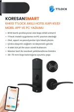 KHK10 TTlock Akıllı Hotel Kapı Kilidi - Mobil App ve PC yazılımlı - Smart Koresan