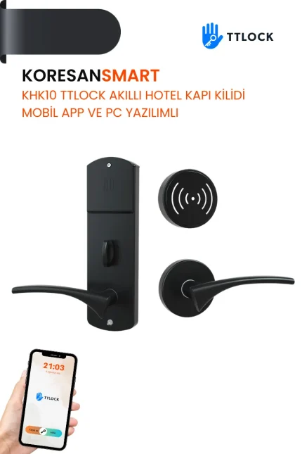KHK10 TTlock Akıllı Hotel Kapı Kilidi - Mobil App ve PC yazılımlı - Smart Koresan