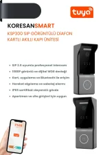 KSP300 SIP Görüntülü Diafon – Kartlı Akıllı Kapı Ünitesi - Smart Koresan